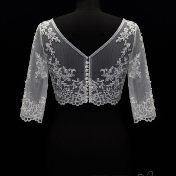 Bridal/wedding bolero jacket - Picture 2 of 3